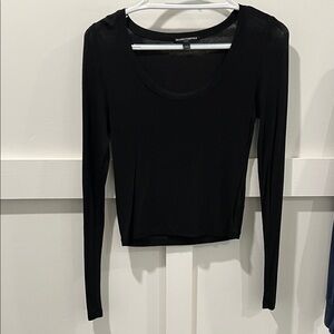 Brandy Melville Classic Black Long Sleeve Top